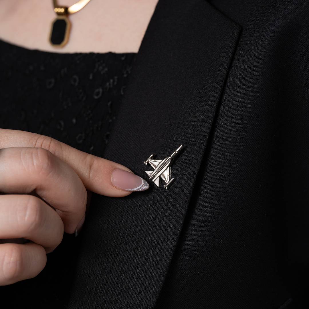 F-16 New Variant Lapel Pin- Silver