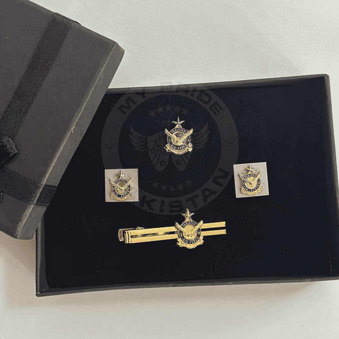 Pakistan Air Force Pride Set – Tie Pin, Cufflinks & Lapel Pin