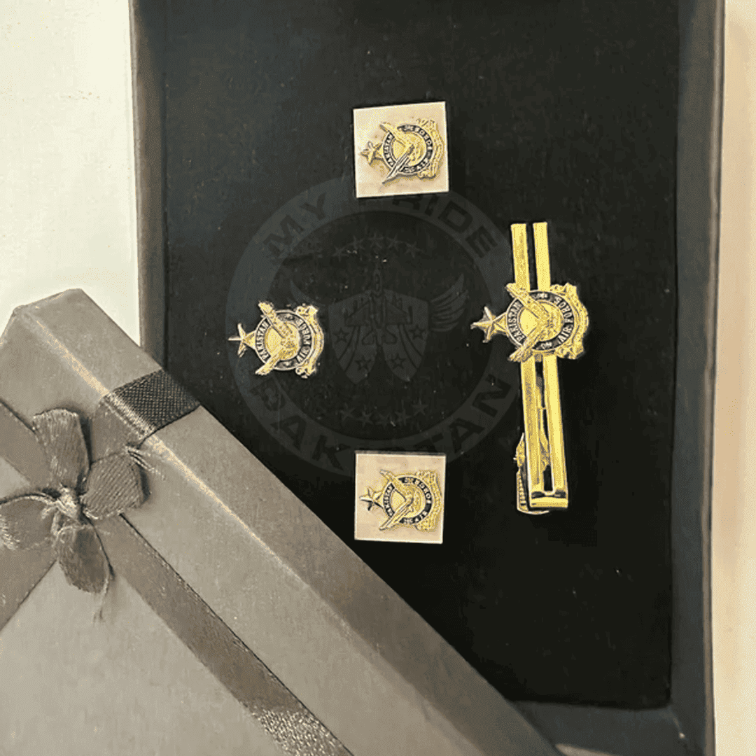 Pakistan Air Force Pride Set – Tie Pin, Cufflinks & Lapel Pin