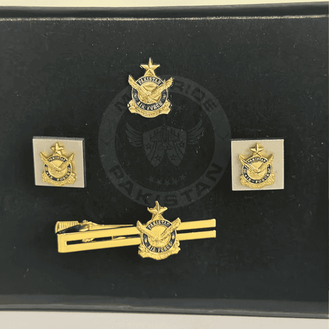 Pakistan Air Force Pride Set – Tie Pin, Cufflinks & Lapel Pin