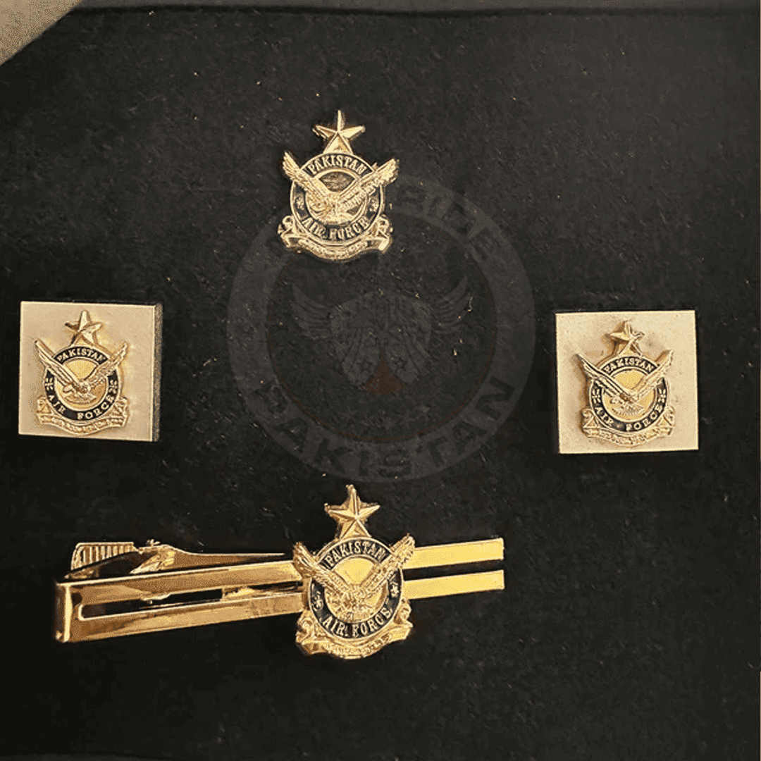 Pakistan Air Force Pride Set – Tie Pin, Cufflinks & Lapel Pin
