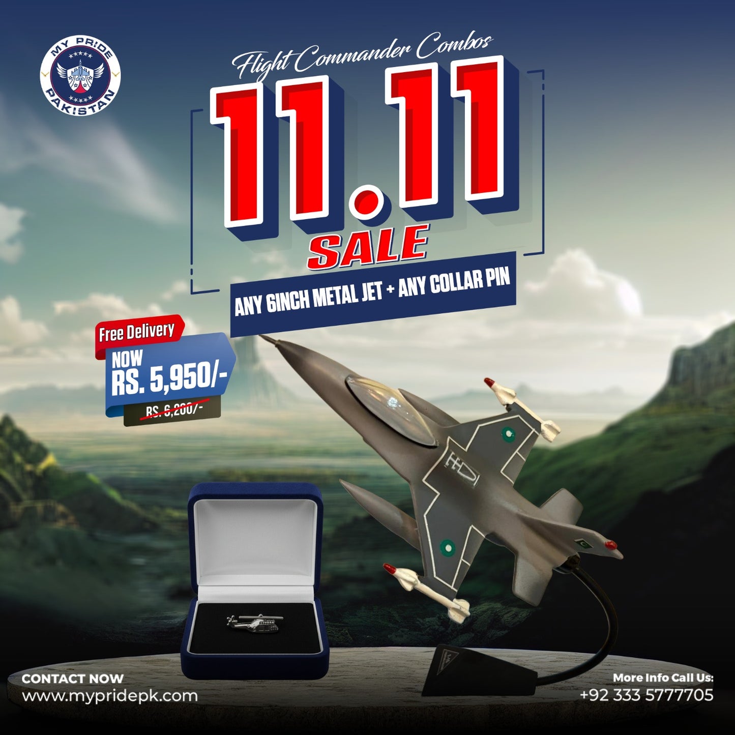 Any 6Inch Metal Jet + Any Collar Pin