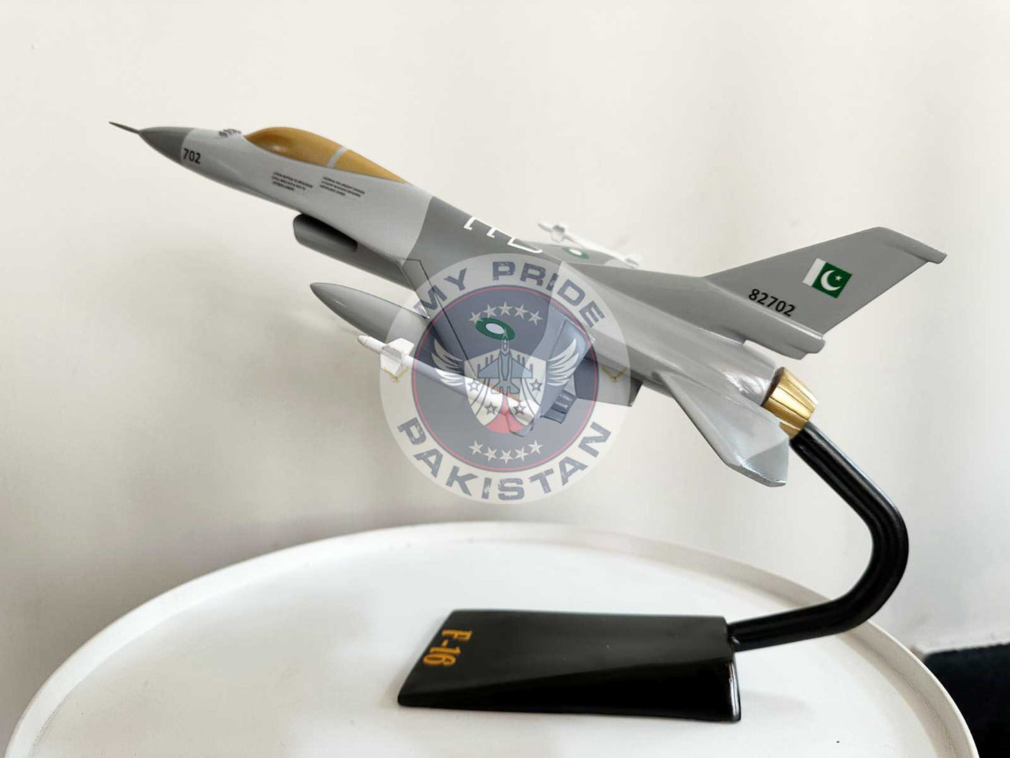 F-16 Fighting Falcon Model with Display Stand (Handmade Glass Fiber Edition)