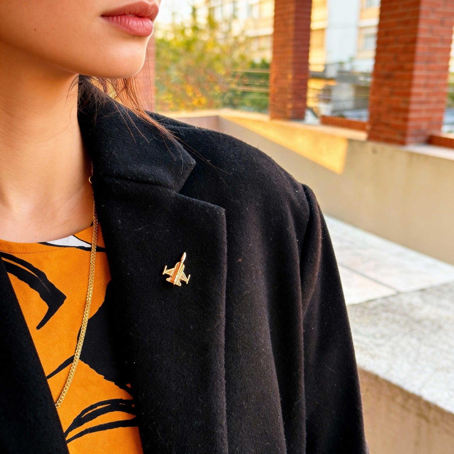 F-16 New Variant Lapel Pin- Copper