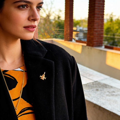 F-16 New Variant Lapel Pin- Copper