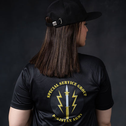 SSG Black Shirt (Polyester, Front and Back Logo)