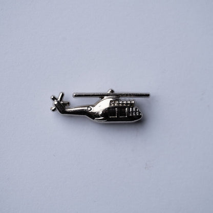 Vintage Helicopter Lapel Pin– Silver