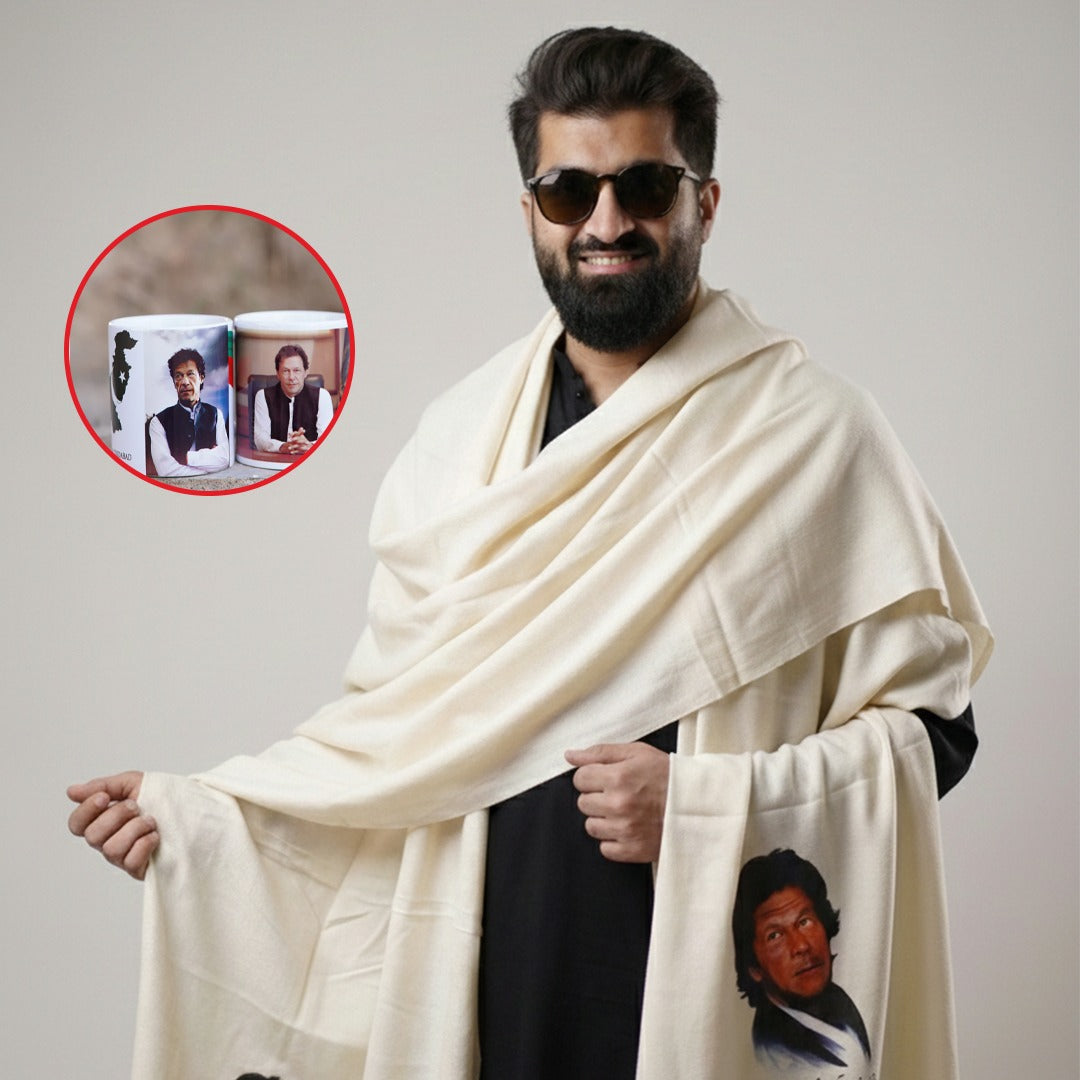 customized shawl + customized mug