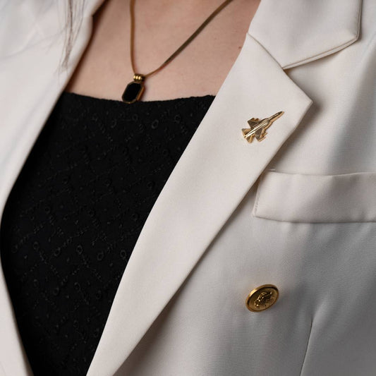 F-16 New Variant Lapel Pin - Golden