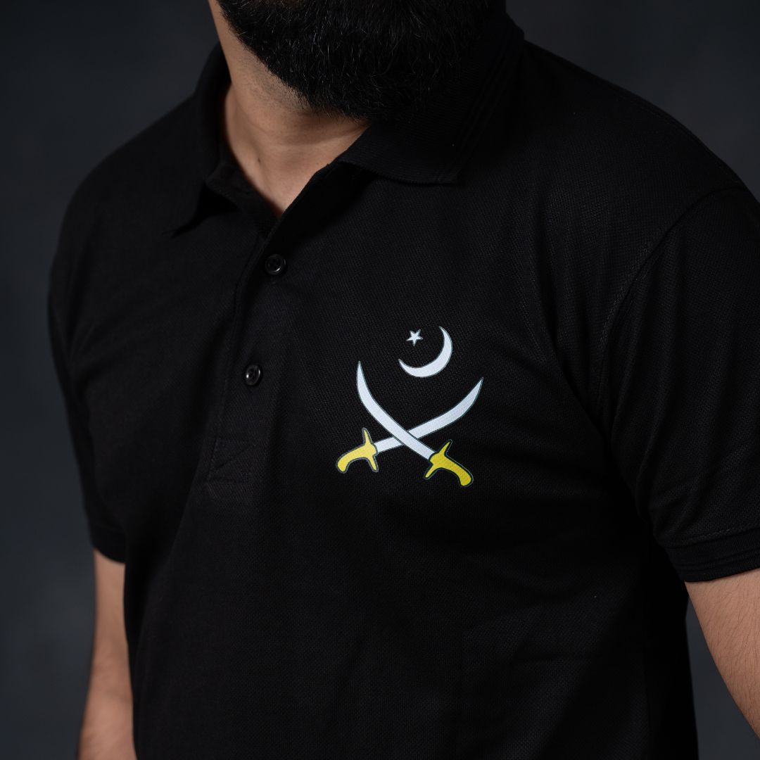 Black Army logo Polo Shirt (Cotton)