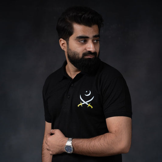 Black Army logo Polo Shirt (Cotton)