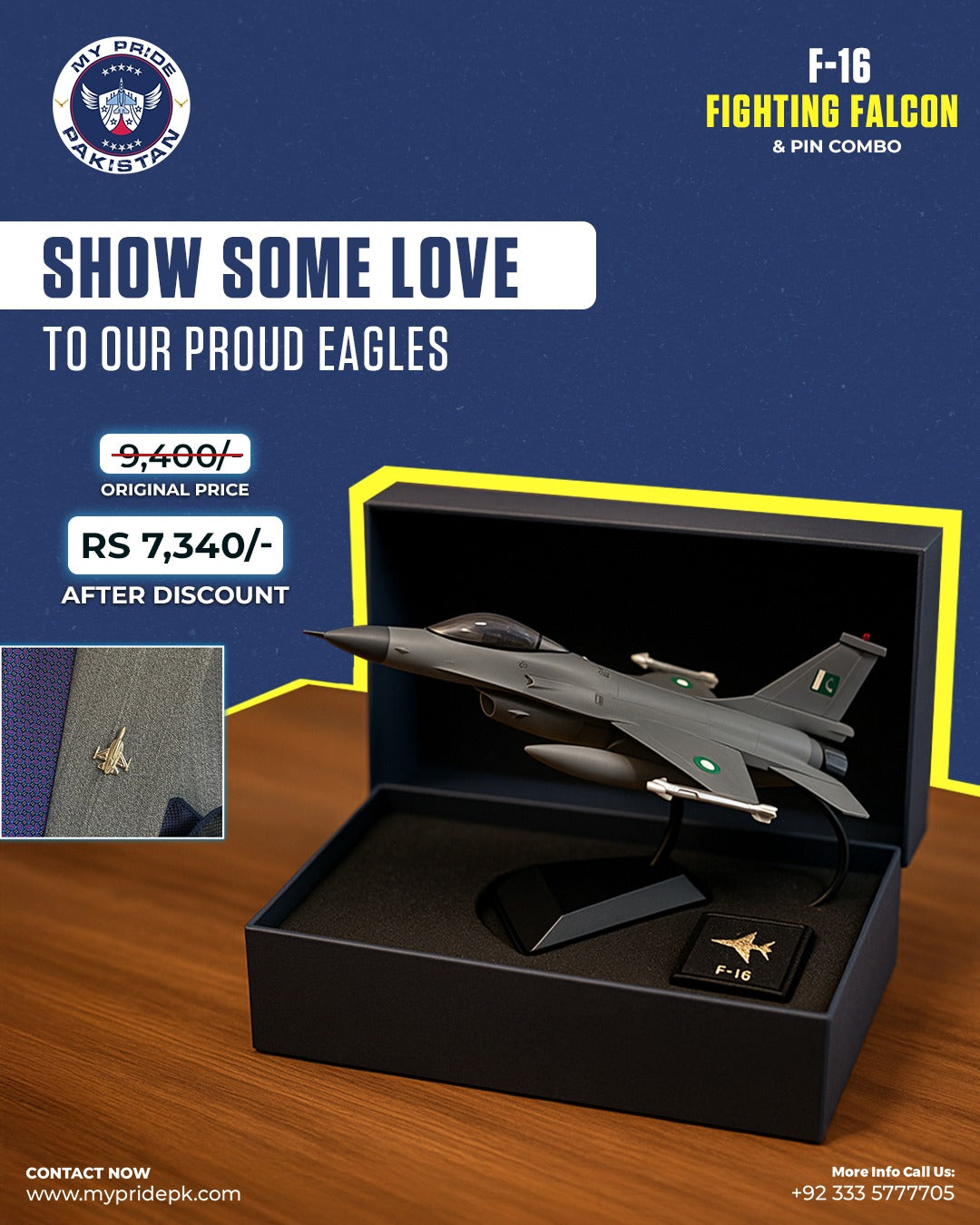 F16 Set – Jet Model & Pin Combo