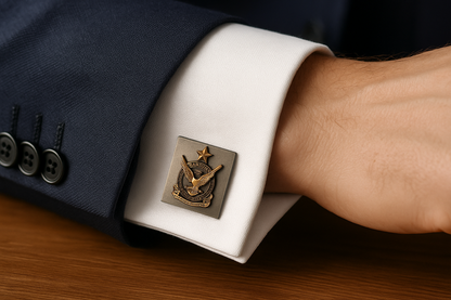 Pakistan Air Force Silver Men's Cufflinks