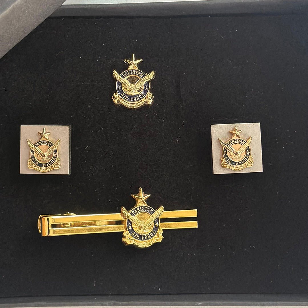 Pakistan Air Force Pride Set – Tie Pin, Cufflinks & Lapel Pin - My Pride