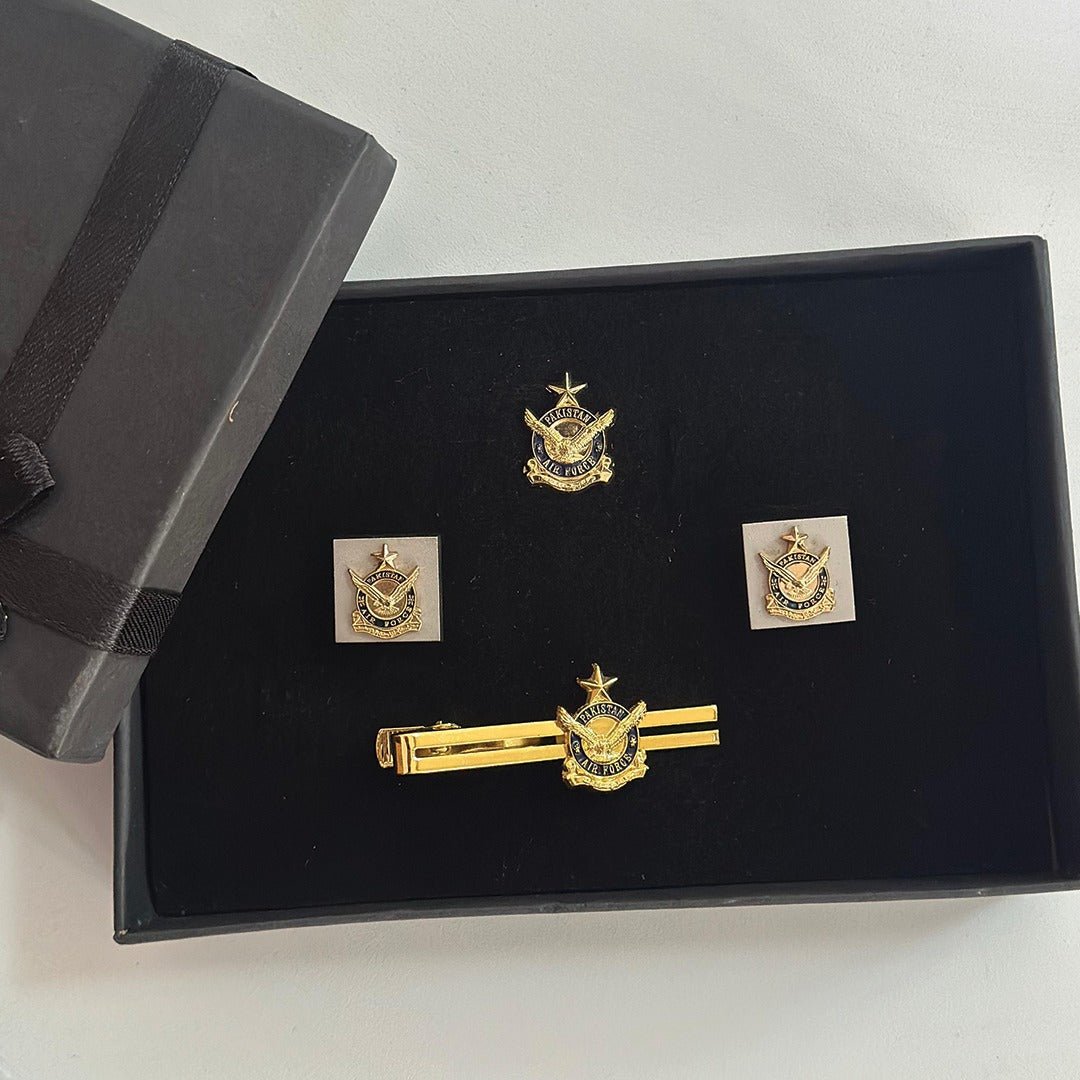 Pakistan Air Force Pride Set – Tie Pin, Cufflinks & Lapel Pin - My Pride