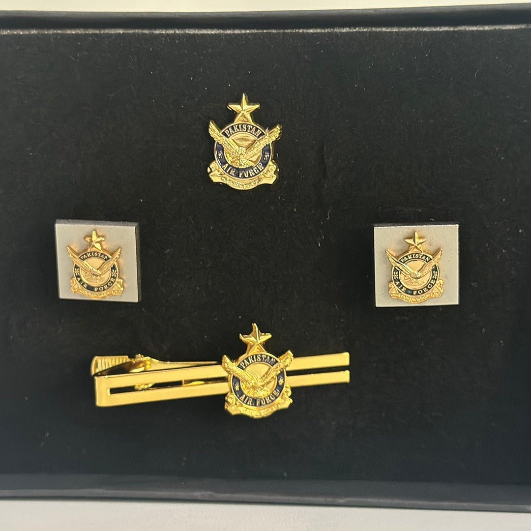 Pakistan Air Force Pride Set – Tie Pin, Cufflinks & Lapel Pin - My Pride