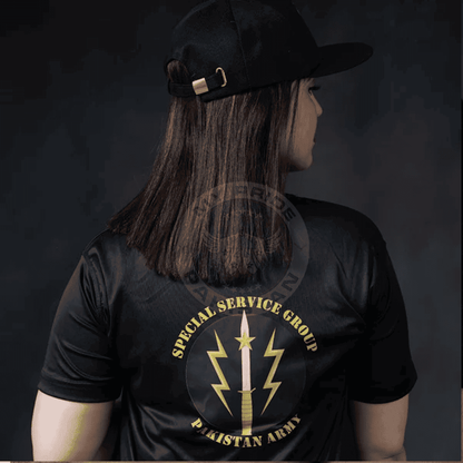 SSG Black Shirt (Polyester, Front and Back Logo)